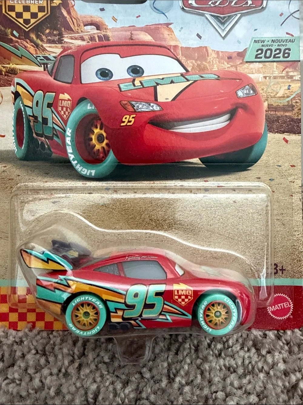 NEW Disney Pixar Cars Race To Celebrate Lightning McQueen Die-Cast Car 2026